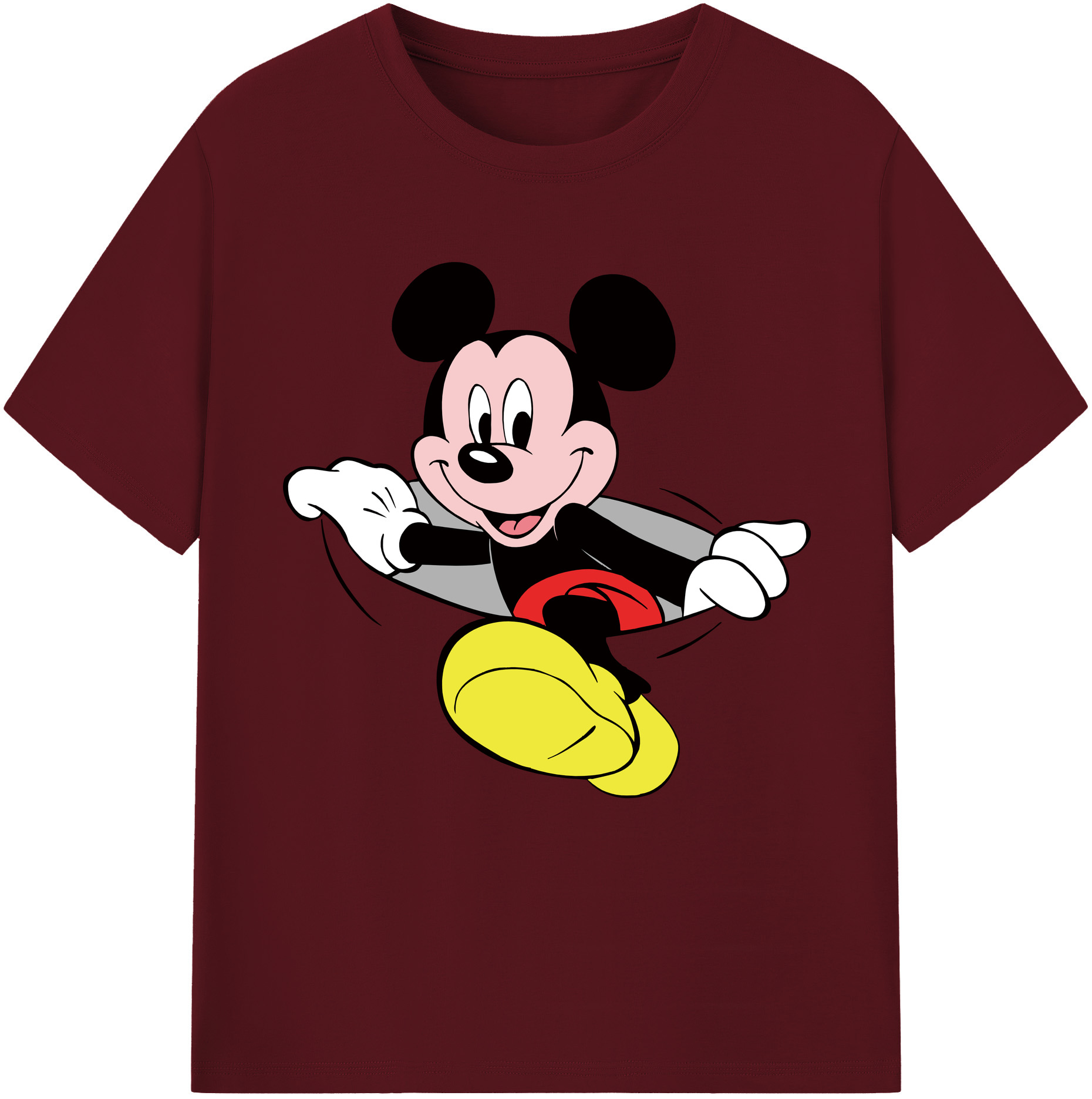（画像用） ミッキーマウス Mickey Mouse 綿100％半袖Tシャツ（フロントプリント）